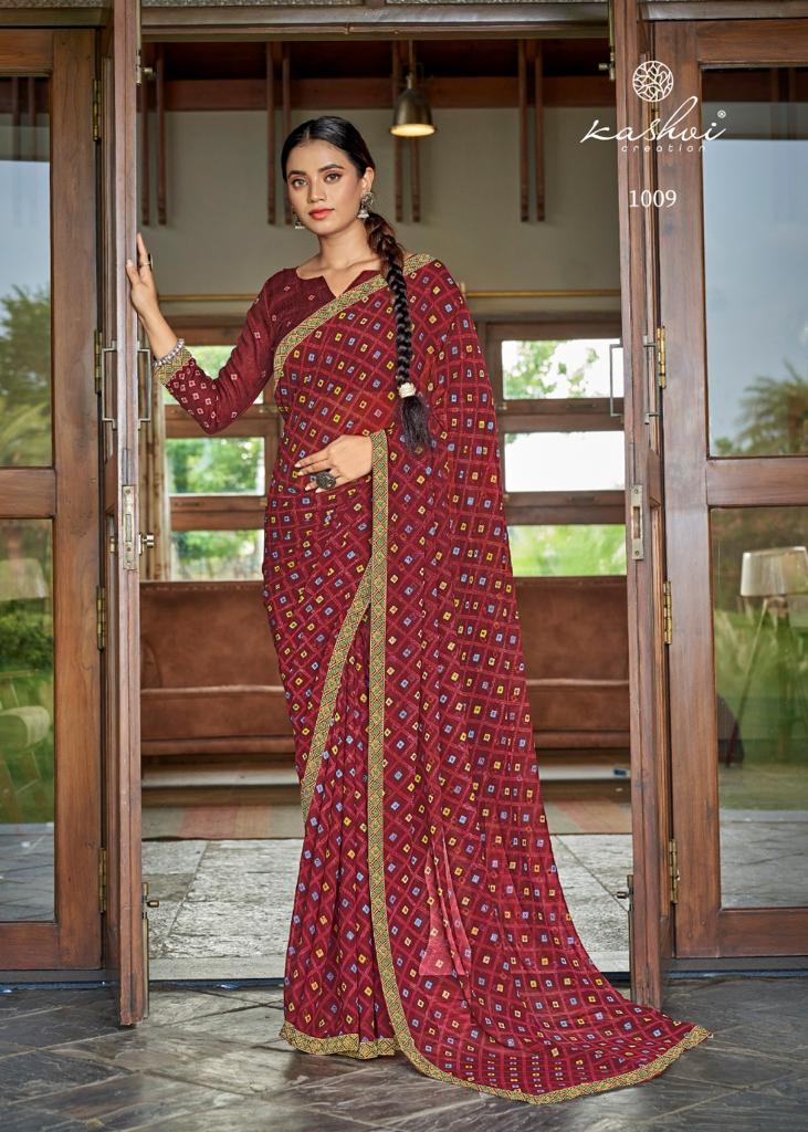 KASHVI TULSHI Latest Designer Fancy Wear Printed Georgette Saree Collection